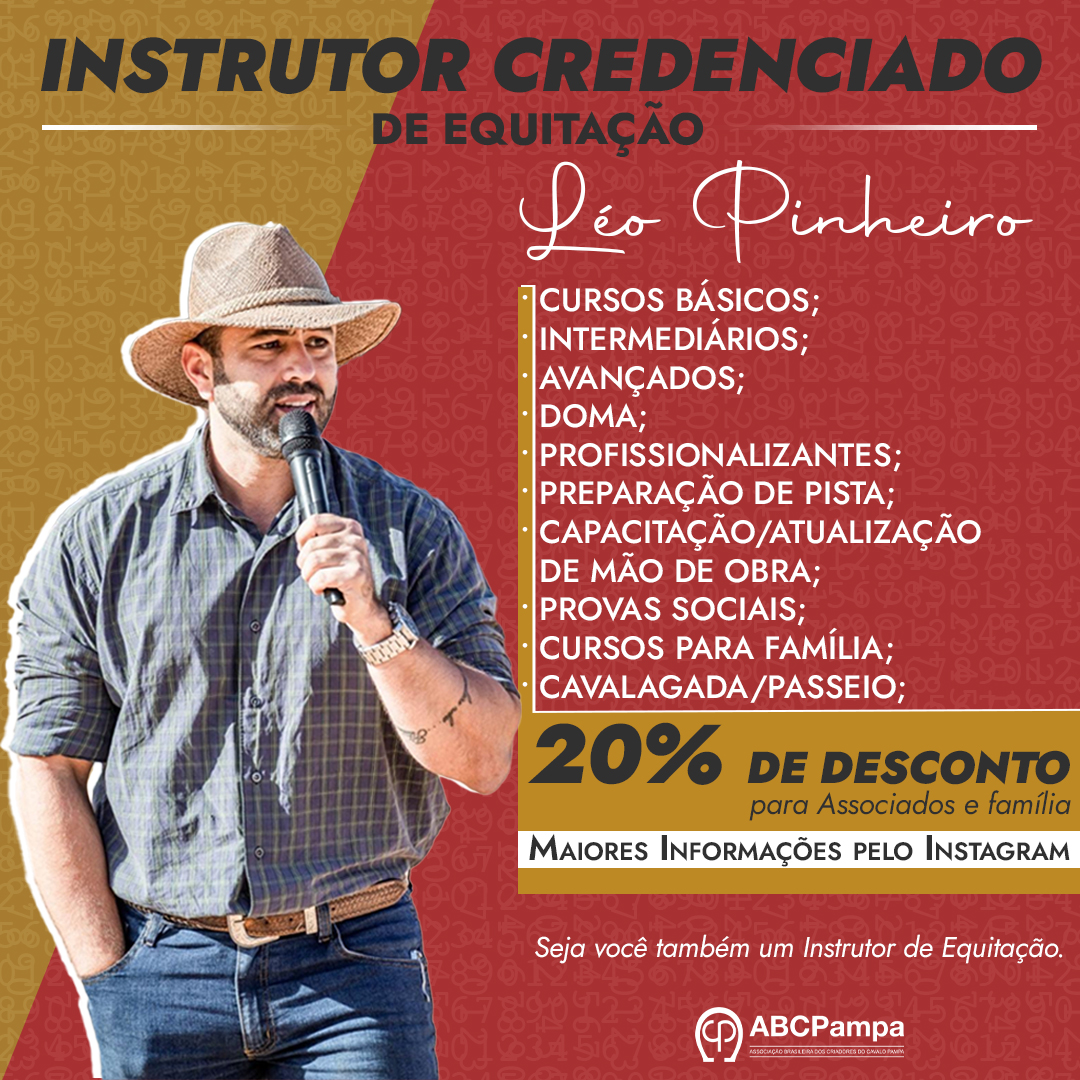 Novo Instrutor Credenciado de Equitação Leo Pinheiro